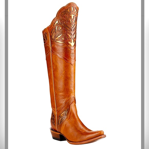 Ariat Shoes Ariat Brilliant Buff Rose Gold Chaparral Leather Cowboy